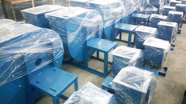 多翼式离心通风机在山东鑫铄投入使用
